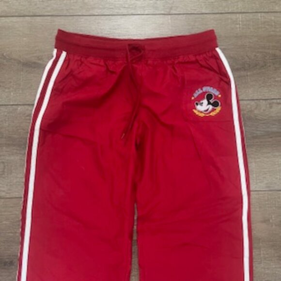 Disney Drawstring Red Track Pants Women’s Large Mickey Mouse Fully Lined - Picture 7 of 9